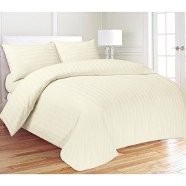 Duvet  Cover Satin stripe cream