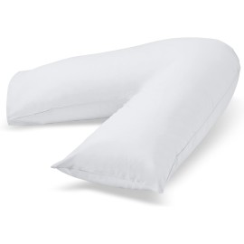 CnA Stores Orthopaedic V-Shaped Pillow Extra Cushioning Support For Head, Neck & Back (Grey, V-pillow With Cover)