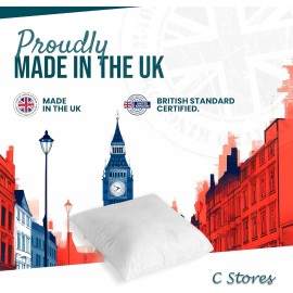 C Stores Cushion Inserts 45cm x 45cm (Pack of 4) for Indoor/Outdoor Sofas and Beds, Square Cushion Pads Fillers, Cushion Inners, Anti-Allergy Cushion Supportive Bounce Back Comfort, 18 x 18 Inch