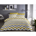 Duvet Cover Chevron Ochre Yellow 