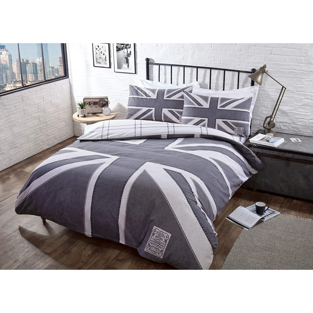 Duvet Cover Union Jack Grey