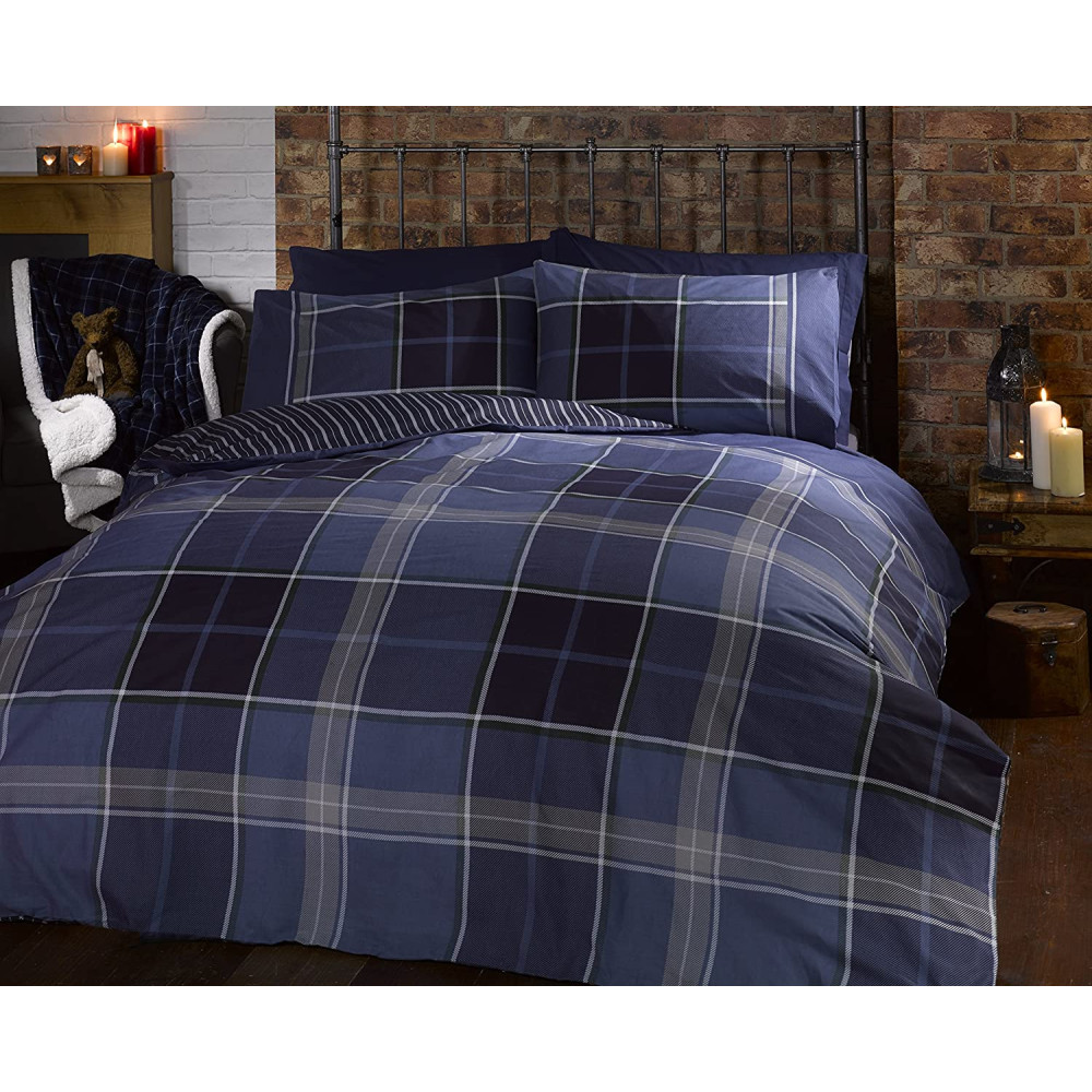 Duvet Cover Argyle Blue 
