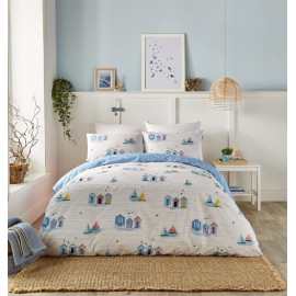 Duvet Cover Beach Hut Blue 