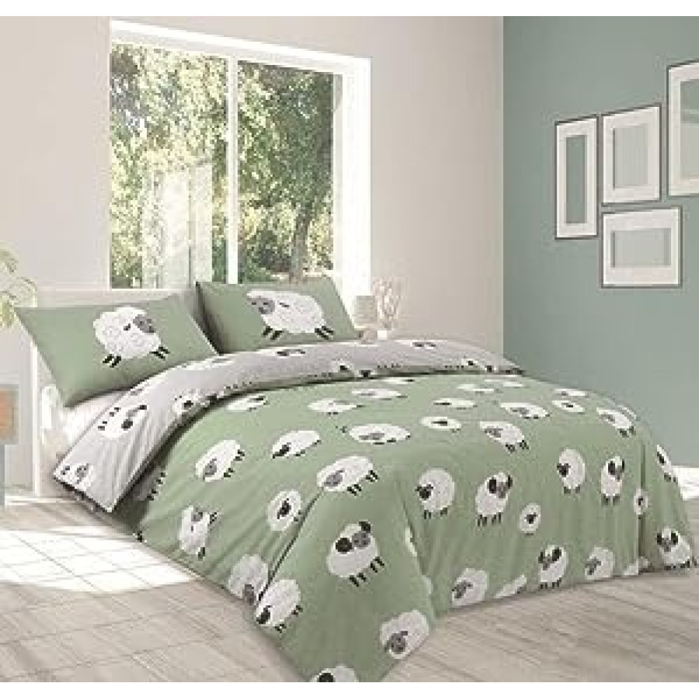 Duvet Cover Dotty Sheep Duck Egg 