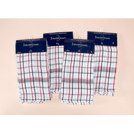 Tea towels Mono check