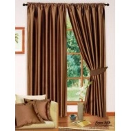 Curtains Faux Silk fully lined 90 x 90"